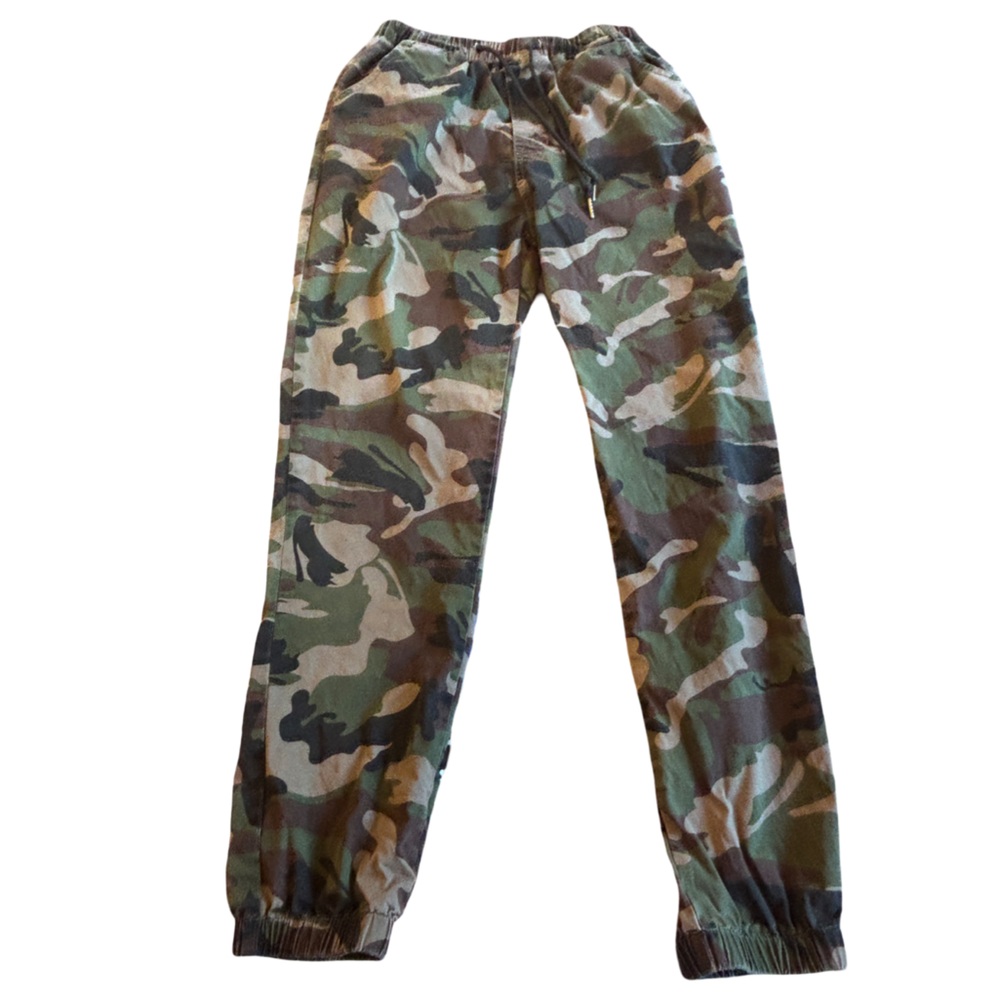 L.Y.Z Camo Cargo Pants Relaxed Fit Green Brown Size 26